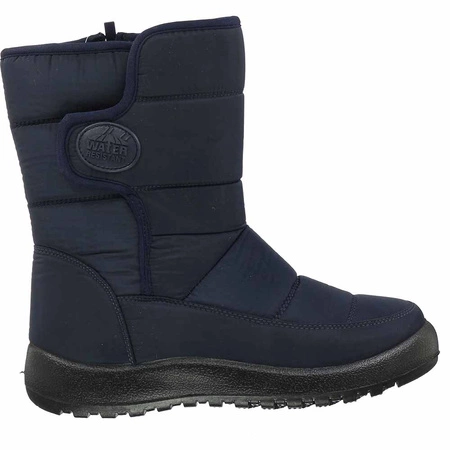 Granatowe śniegowce damskie wysokie ocieplane Jezzi