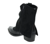 Czarne niskie botki kowbojki na wygodnym obcasie z wywiniętą cholewką  Jezzi
