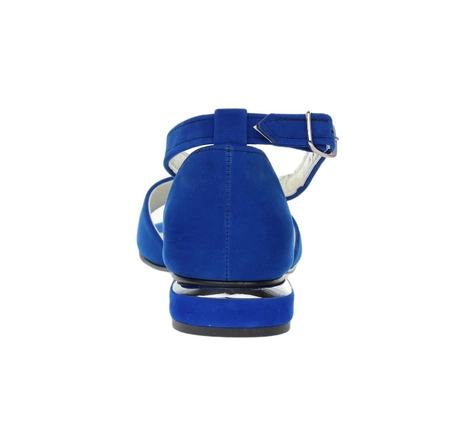 Chabrowe eleganckie sandały płaskie z zakrytą piętą AZALI