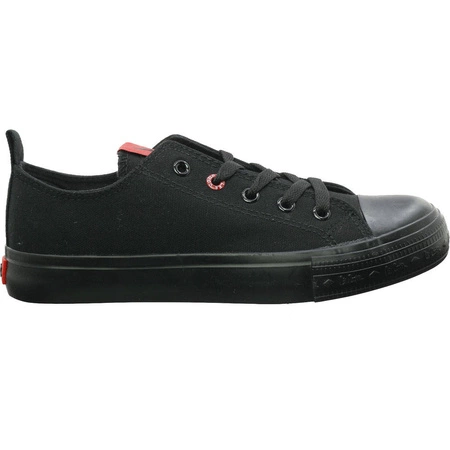 Trampki całe czarne młodzieżowe Lee Cooper