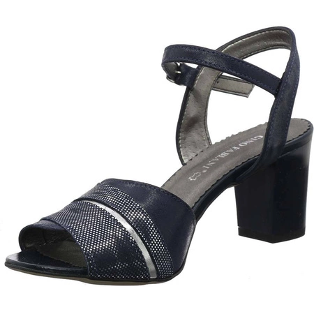 Sandały damskie skórzane na obcasie Gino Fabiani