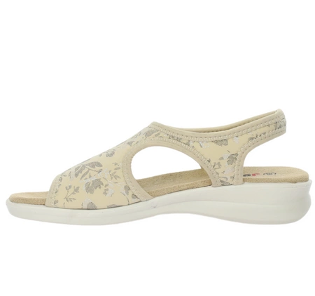 Komfortowe sandały damskie płaskie wsuwane elastyczne Jezzi