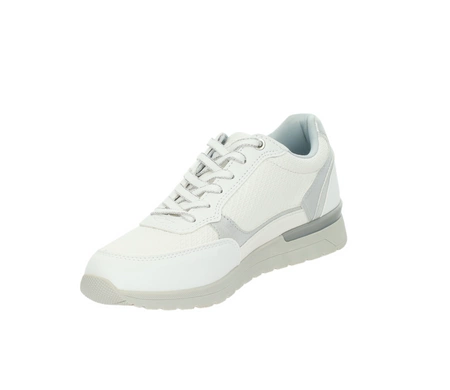 Biało-srebrne adidasy damskie z wkładką MEMORY FOAM American Club