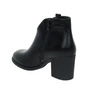 Eleganckie botki damskie czarne na obcasie na wąskie stopy Jezzi