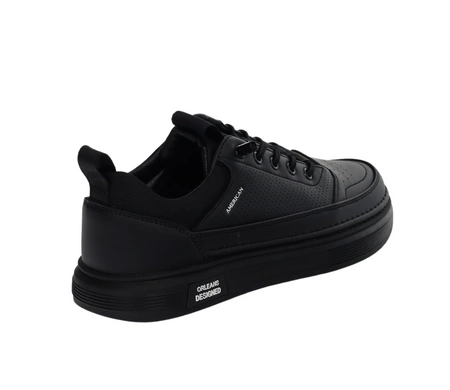 Czarne adidasy męskie z profilowaną miękką wkładką American Club