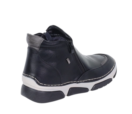 Czarne botki zimowe damskie trzewiki zdrowotne eleganckie i wygodne Haidra