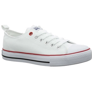 Białe trampki damskie tekstylne szyte American Club