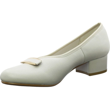 Czółenka białe damskie komfortowe Jezzi