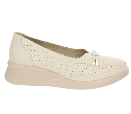 Komfortowe czółenka damskie skórzane wsuwane półbuty wiosenne VINCEZA