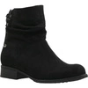 Czarne botki damskie płaskie zamszowe saszki Jezzi