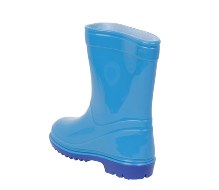 Błękitne kalosze chłopięce gumowce dziecięce wysokie