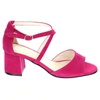 Różowe sandały na szerokim obcasie w kolorze fuksji Martina od Azali