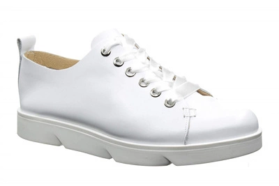 Białe półbuty damskie skórzane Gino Fabiani 1321