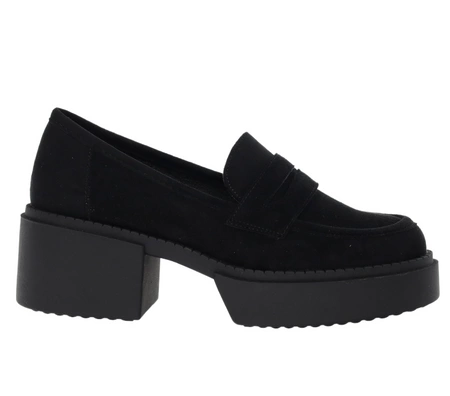 Modne półbuty damskie mokasyny na grubej podeszwie platformie VINCEZA