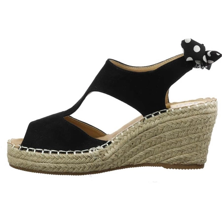 Sandały damskie na słomkowej koturnie Jezzi