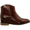 Botki kowbojki damskie brązowe z ukrytą koturną Jezzi