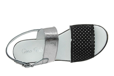 Sandały damskie skórzane na koturnie Gino Fabiani