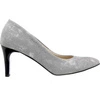 Szare czółenka damskie na szpilce ze skórzaną wkładką Massimo Lucchesi
