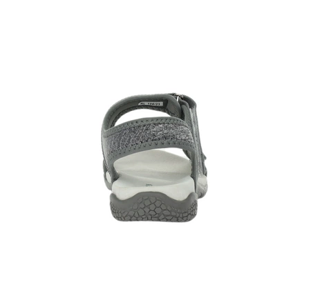 Szare sportowe sandały damskie ze skórzana wkładką American Club