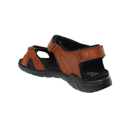 Sandały męskie skórzane na rzepy sportowe American Club