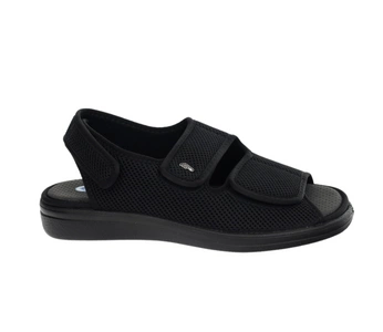 Komfortowe czarne klapki męskie kapcie BEFADO