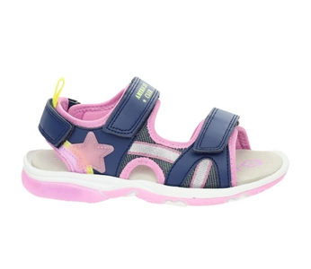Wytrzymałe sandałki dziecięce dla dziewczynki świecące podeszwy American Club