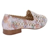 Różowe ażurowe półbuty wsuwane damskie czółenka płaskie Jezzi