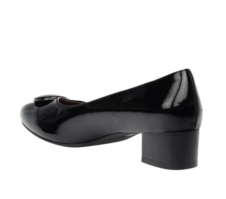 Wygodne czarne czółenka ze skórzaną wkładką Mila od Jezzi