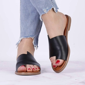 Czarne klapki japonki damskie eleganckie na co dzień Jezzi