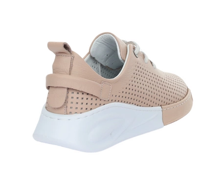 Ażurowe adidasy damskie ze skóry naturalnej eleganckie i komfortowe MODO