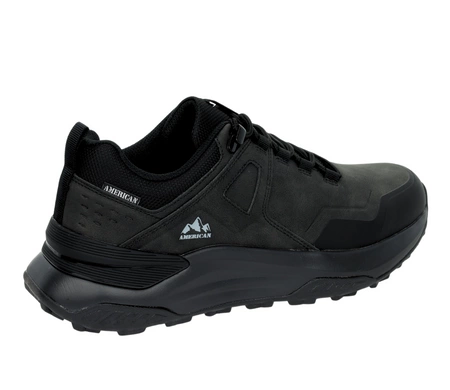 Czarne adidasy męskie trekkingowe buty niskie z wkładką Memory Foam Oryginalne American Club