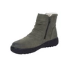 Zielone botki ciepłe damskie komfortowe trzewiki płaskie UNISOFT