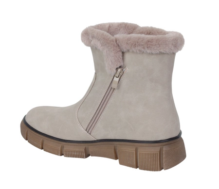 Jasne buty zimowe damskie ciepłe botki damskie trzewiki eleganckie Jezzi