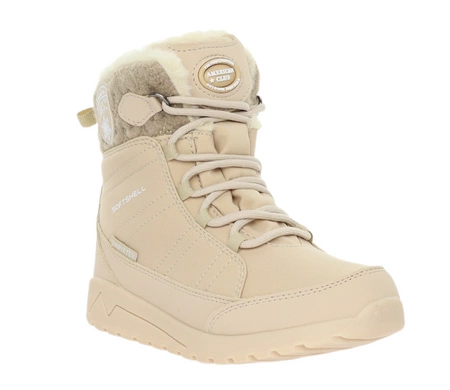 Beżowe eleganckie śniegowce damskie z membraną softshell American Club