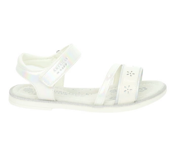 Białe eleganckie sandały dla dziewczynki ze skórzaną wkładką American Club