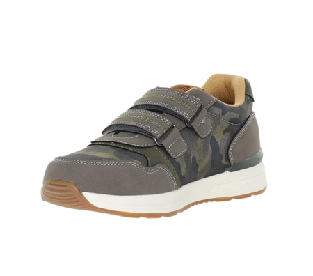 Adidasy dziecięce na rzepy z profilowaną, skórzaną wkładką American Club