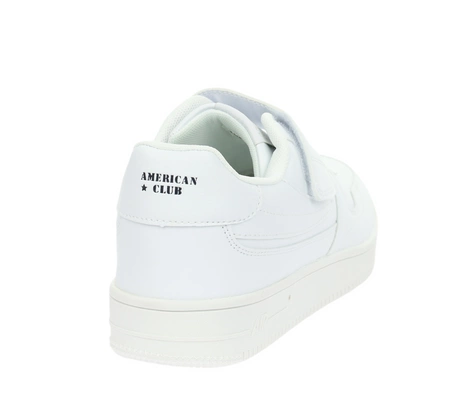 Białe adidasy na platformie na rzep American