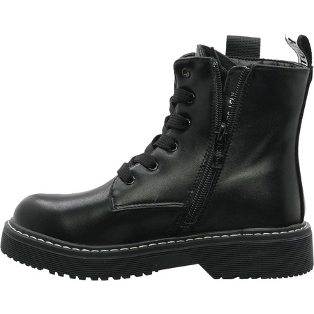 Ocieplane botki dziecięce czarne traperki Clibee