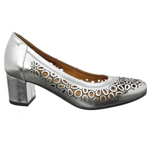 Półbuty skórzane damskie na obcasie Gino Fabiani