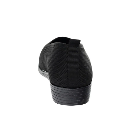 Komfortowe czółenka płaskie czarne oddychające UNISOFT