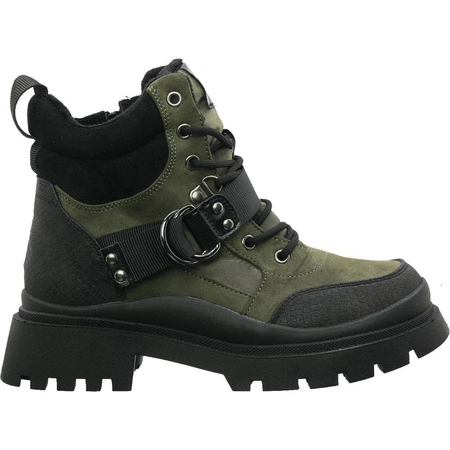 Modne botki damskie w tym sezonie khaki Jezzi