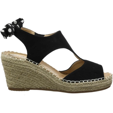 Sandały damskie na słomkowej koturnie Jezzi