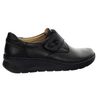 Czarne buty zdrowotne na rzepy skórzane Helios model 418
