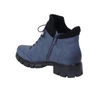 Damskie zimowe traperki płaskie granatowe ocieplane Jezzi