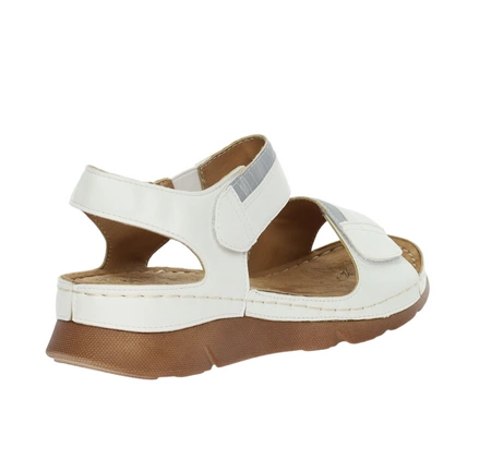 Białe komfortowe sandały damskie na rzepy szpitalne Jezzi