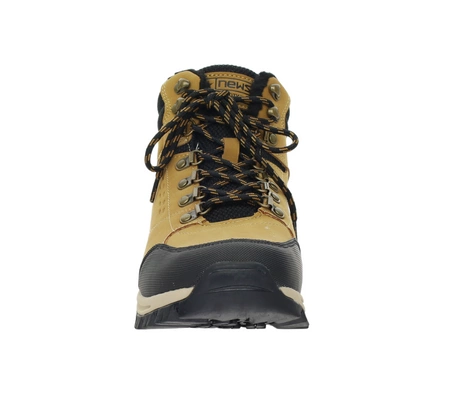 Musztardowe trzewiki męskie buty zimowe trapery NEWS