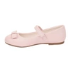 Różowe balerinki dziecięce z zapięciem na pasek i kokardką Miss E