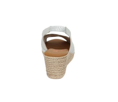 Skórzane hiszpańskie sandały na słomkowej koturnie zabudowane El Pimpi