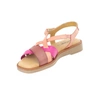 Hiszpańskie skórzane sandały damskie brudny róż płaskie El Pimpi - Made in Spain