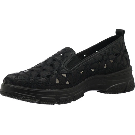 Komfortowe czółenka damskie sportowe czarne UNISOFT